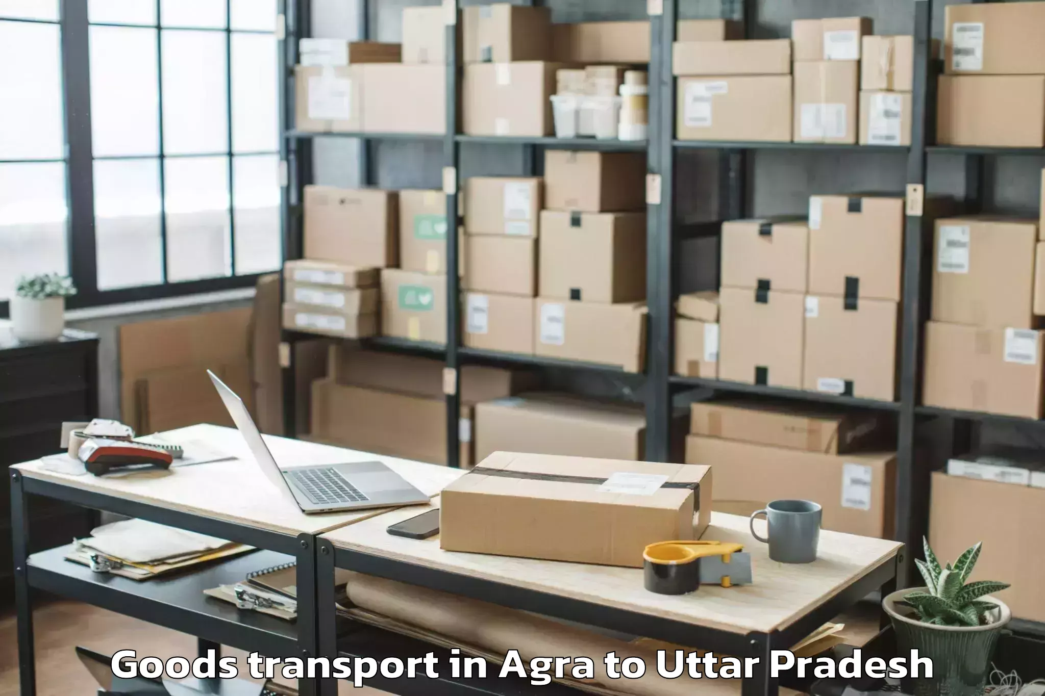 Top Agra to Dankaur Goods Transport Available